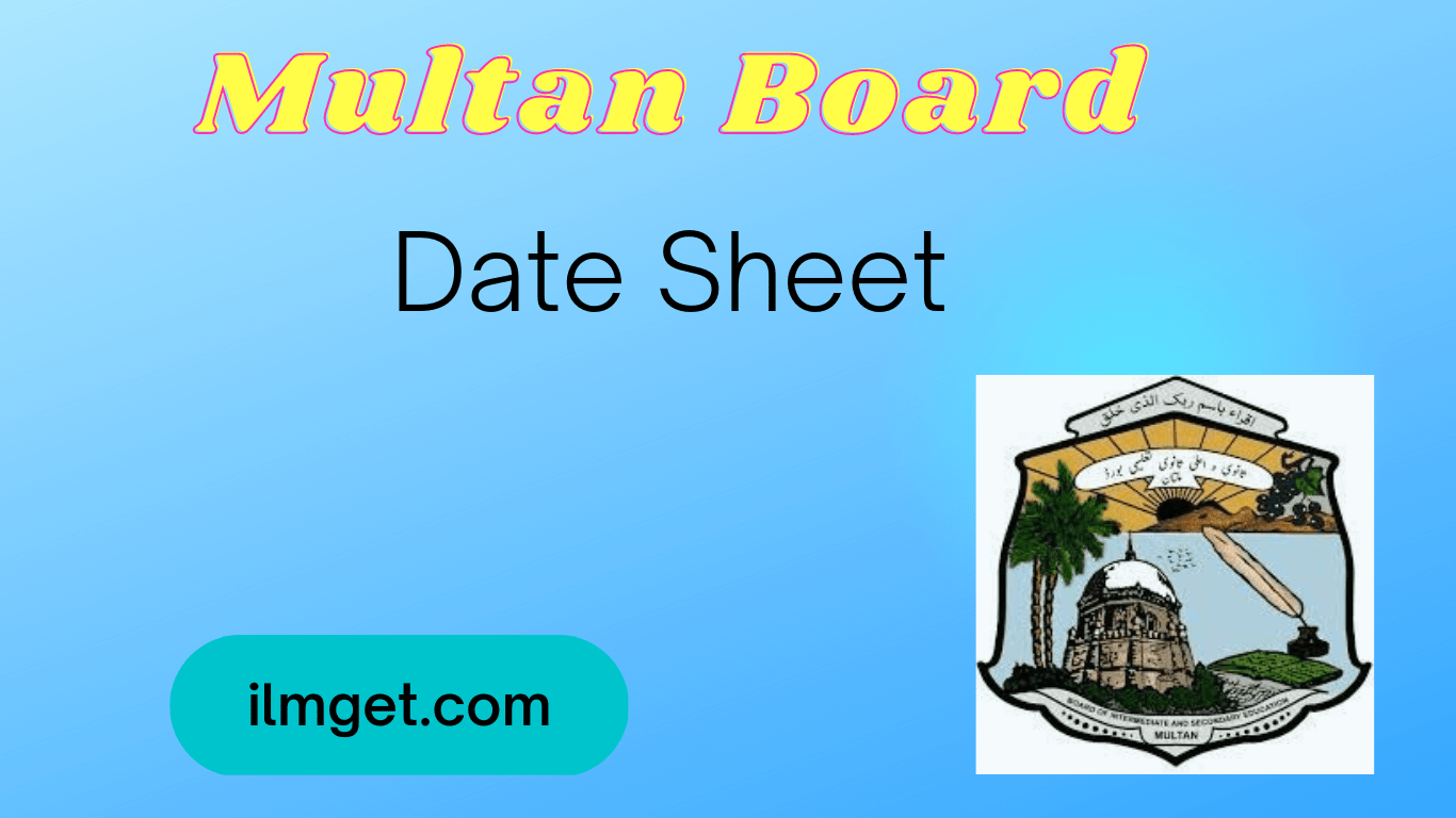 1st Year date sheet 2024 Multan board