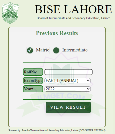 10th Class Result 2024 Lahore Board