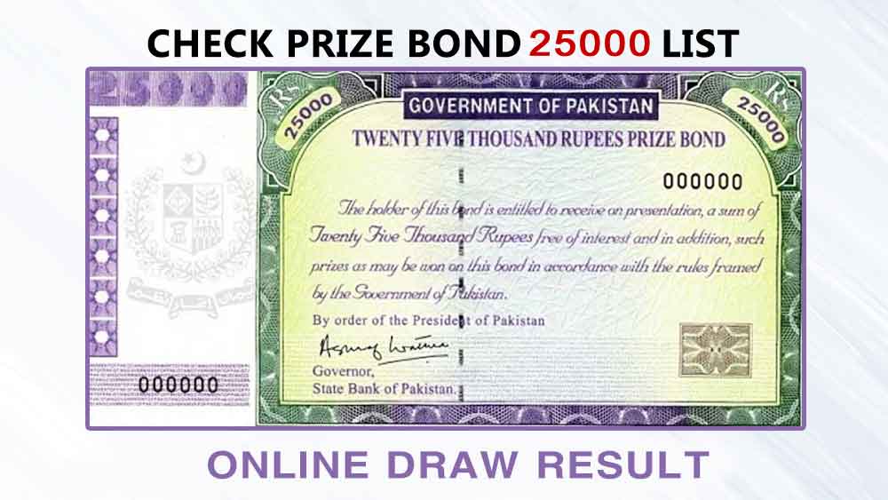 25000 Premium Prize Bond Draw Result