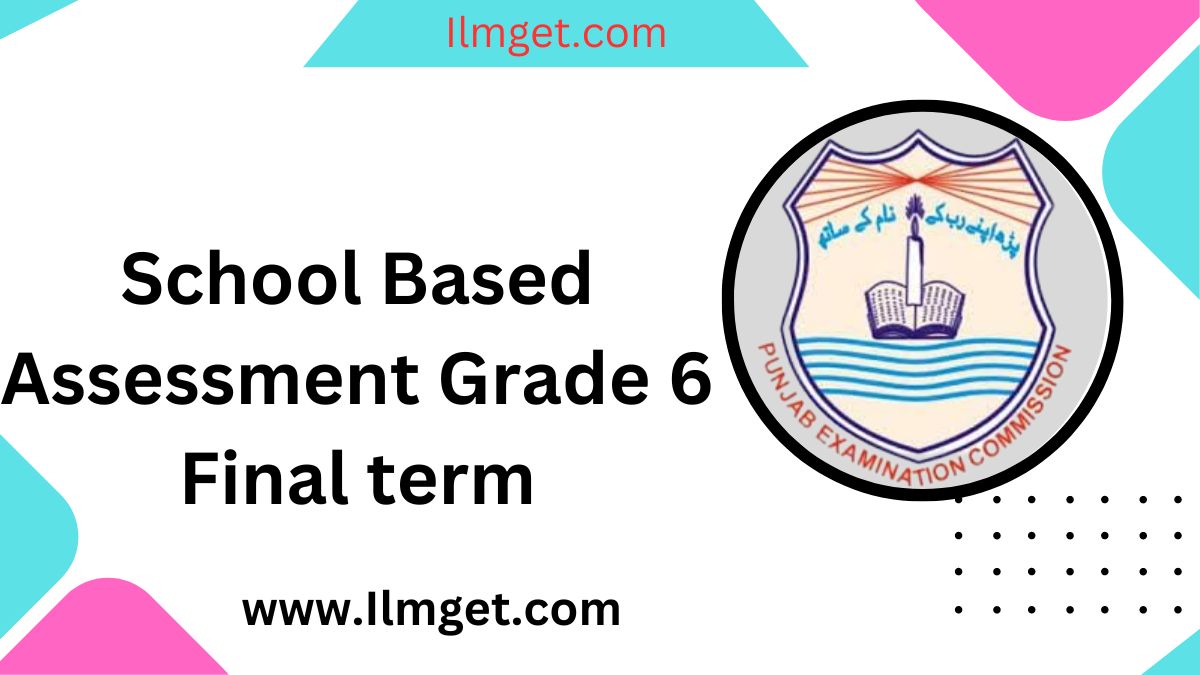 School Based Assessment Grade 6 Final term 